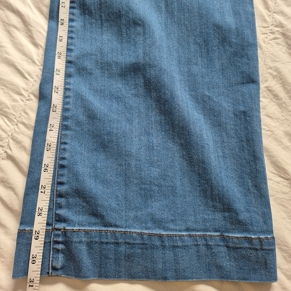 Rachel Roy Wide Leg Flare Sailor Denim Jeans Med Wash Sz 28 - Picture 11 of 12